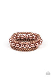 A PEARL-fect Ten - Copper  - Paparazzi bracelet - Glitzygals5dollarbling Paparazzi Boutique 