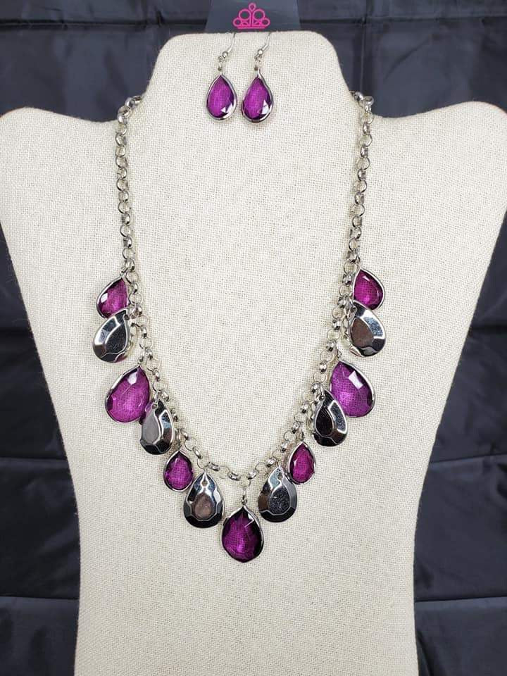 Paparazzi Exclusive Clique Bait Purple Necklace Glitzygals5dollarbling Paparazzi Boutique 1788