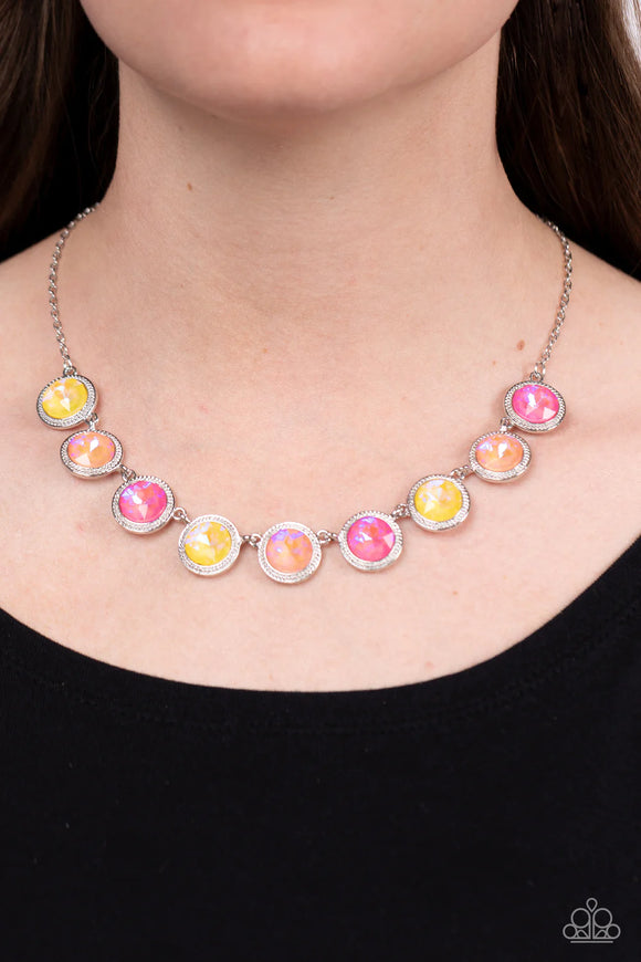 Queen of the Cosmos Yellow ~ Paparazzi Necklace - Glitzygals5dollarbling Paparazzi Boutique 