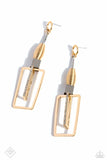 Clear the SQUARE Gold ~ Paparazzi Earrings