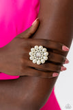 PEARL Talk White ~ Paparazzi Ring September 2023 Life of the Party - Glitzygals5dollarbling Paparazzi Boutique 
