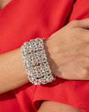 Woven Wardrobe White ~ Paparazzi Bracelet