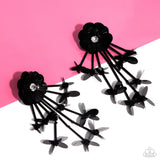 Floral Future Black ~ Paparazzi Earrings