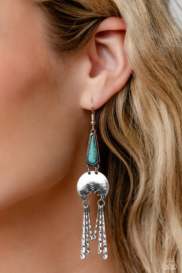 Highland Haute Blue ~ Paparazzi Earrings