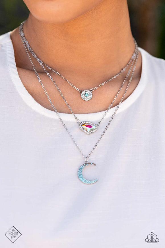 Lunar Lineup Blue ~ Paparazzi Necklace