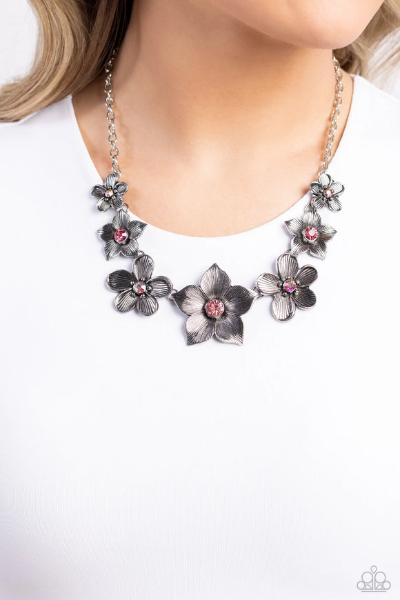 Free FLORAL Pink ~ Paparazzi Necklace