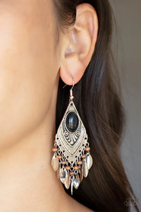 Earthy Etiquette Black ~ Paparazzi Earrings