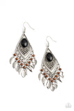 Earthy Etiquette Black ~ Paparazzi Earrings