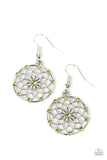 Springtime Salutations Green ~ Paparazzi Earrings