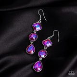 Reflective Rhinestones Pink ~ Paparazzi Earrings