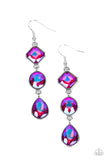 Reflective Rhinestones Pink ~ Paparazzi Earrings