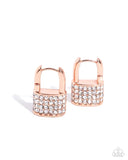 Locked Luxury Copper ~ Paparazzi Earring (October 2024 Fashion Fix Exclusive)