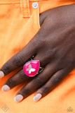 In Plain BRIGHT Pink ~ Paparazzi Ring