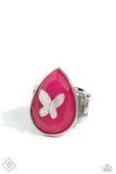 In Plain BRIGHT Pink ~ Paparazzi Ring