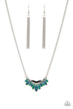 Flash of Fringe Green ~ Paparazzi Necklace