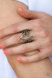 Extra Electrifying Brass ~ Paparazzi Ring