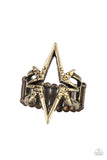 Extra Electrifying Brass ~ Paparazzi Ring