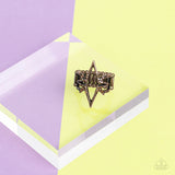 Extra Electrifying Brass ~ Paparazzi Ring