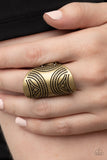 Pharaoh Party Brass ~ Paparazzi Ring