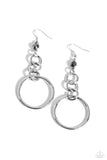 Glitzy Gesture silver ~ Paparazzi Earrings