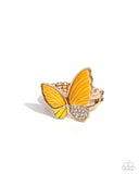 Fluttering Fidelity Yellow ~ Paparazzi Ring