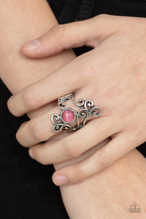 Glimmering Grapevines Pink ~ Paparazzi Ring