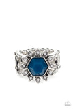 Wonderfully Wallflower Blue ~ Paparazzi Ring