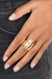 Basic Instincts Gold ~ Paparazzi Ring