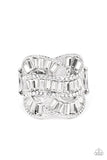 Six-Figure Flex White ~ Paparazzi Ring