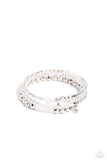 Boundless Behavior White ~ Paparazzi Bracelet