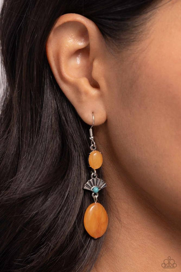 Creative Cascade Orange ~ Paparazzi Earrings