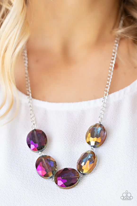Cosmic Closeup Purple ~ Paparazzi Necklace