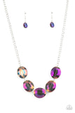 Cosmic Closeup Purple ~ Paparazzi Necklace