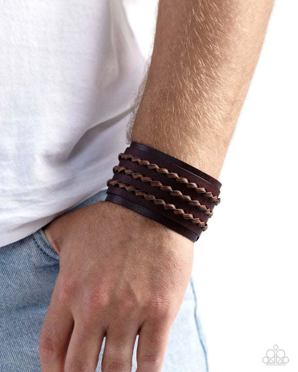 Western Twist Brown ~ Paparazzi Urban Bracelet
