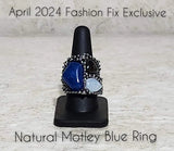 Natural Motley Blue ~ Paparazzi Ring