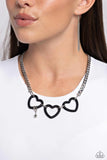 Heart Homage Black ~ Paparazzi Earrings