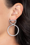 Contour Guide Silver ~ Paparazzi Post Earrings