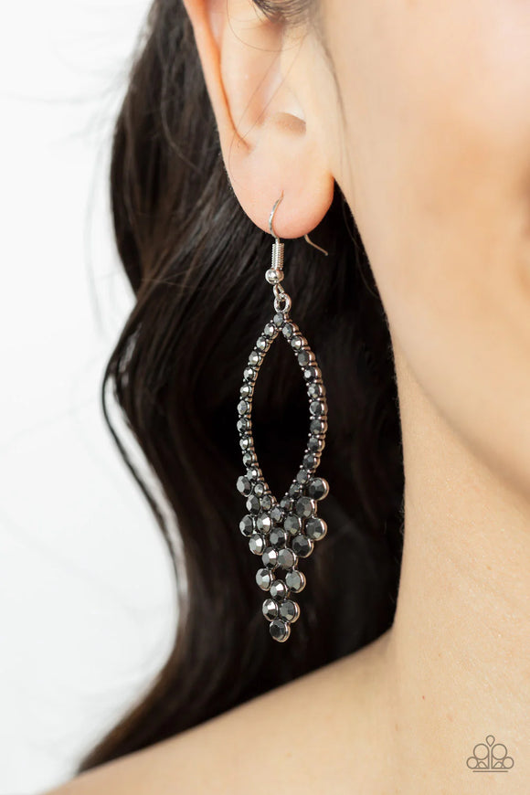 GLOWING Off the Deep End Silver ~ Paparazzi Earrings