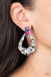 Metro Meltdown Pink ~ Paparazzi Earrings