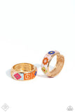 Multicolored Makeover Gold ~ Paparazzi Hoop Earrings