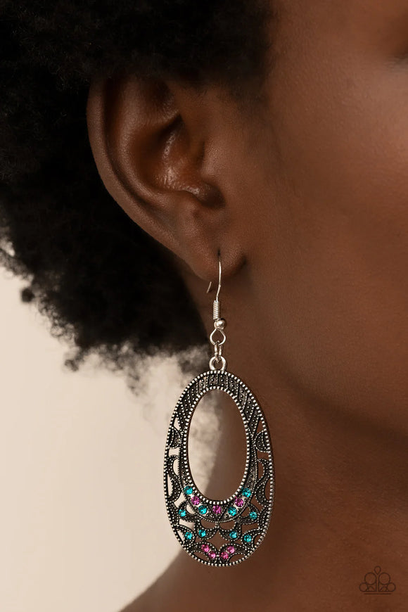 Colorfully Moon Child Multi ~ Paparazzi Earrings