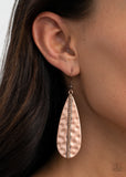 On the Up and UPSCALE Copper ~ Paparazzi Earrings