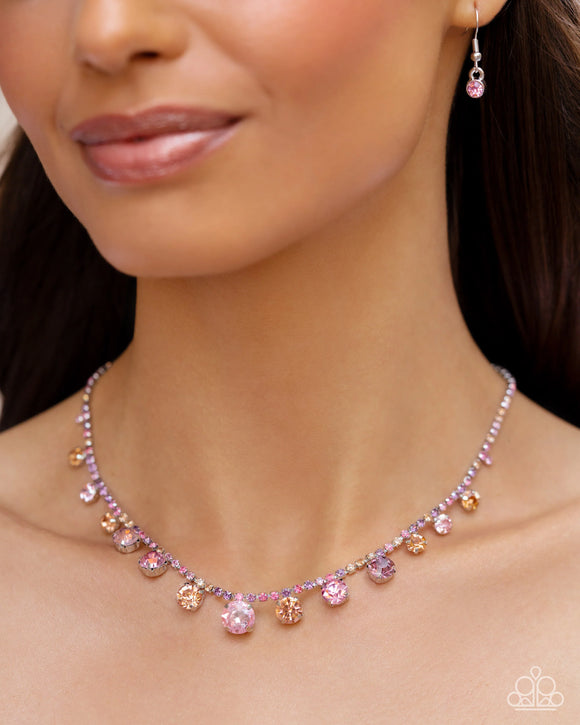 Colorful Countess Pink ~ Paparazzi Necklace