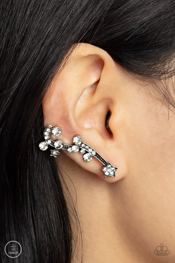Astral Anthem White ~ Paparazzi Earrings
