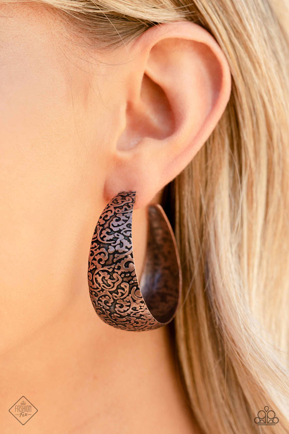 Mother Nature Medley Copper ~ Paparazzi Earrings