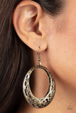 Gardenista Grandeur Brass ~ Paparazzi Earrings