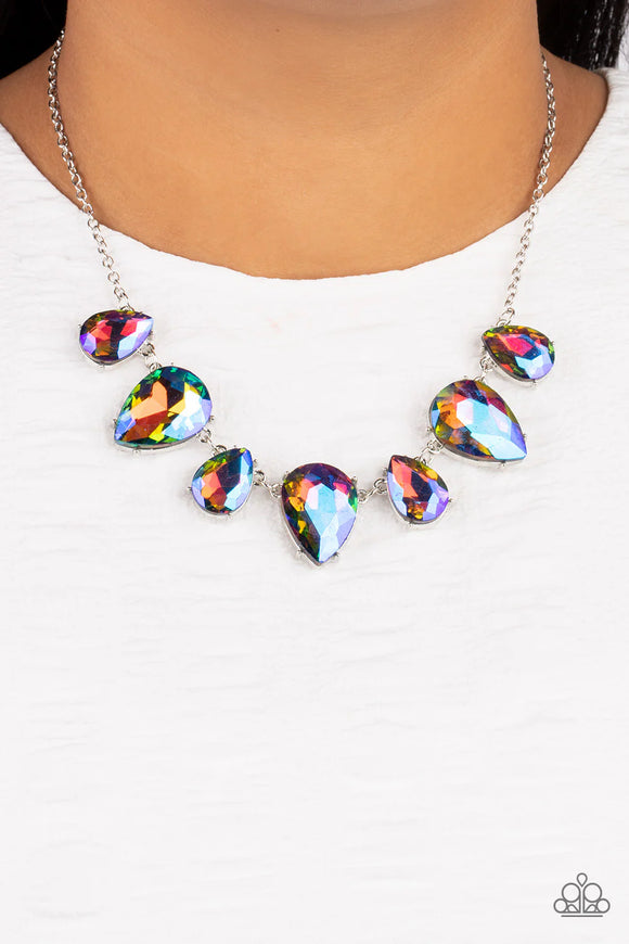 Otherworldly Opulence Multi Silver ~ Paparazzi Necklace