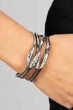 Line It Up ~ Silver Paparazzi Bracelet