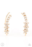 Flowery Finale ~ Gold Paparazzi Earrings Ear Crawlers