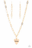 Mama Can’t Buy You Love ~ Gold Paparazzi Necklace